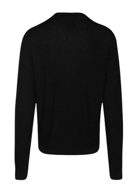 Virgin wool sweater with raised jacquard pattern EMPORIO ARMANI | sweaters | EM002196 AF13851FC039